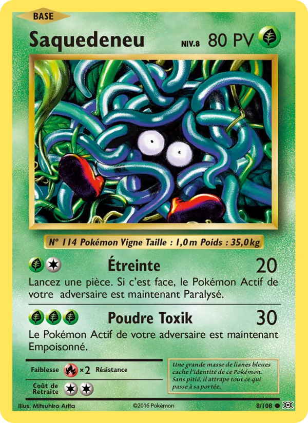 Carte Pokémon Saquedeneu 8/108 de l'extension Évolutions