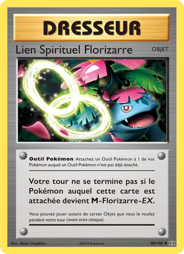 Carte Pokémon Lien Spirituel Florizarre 89/108 de l'extension Évolutions
