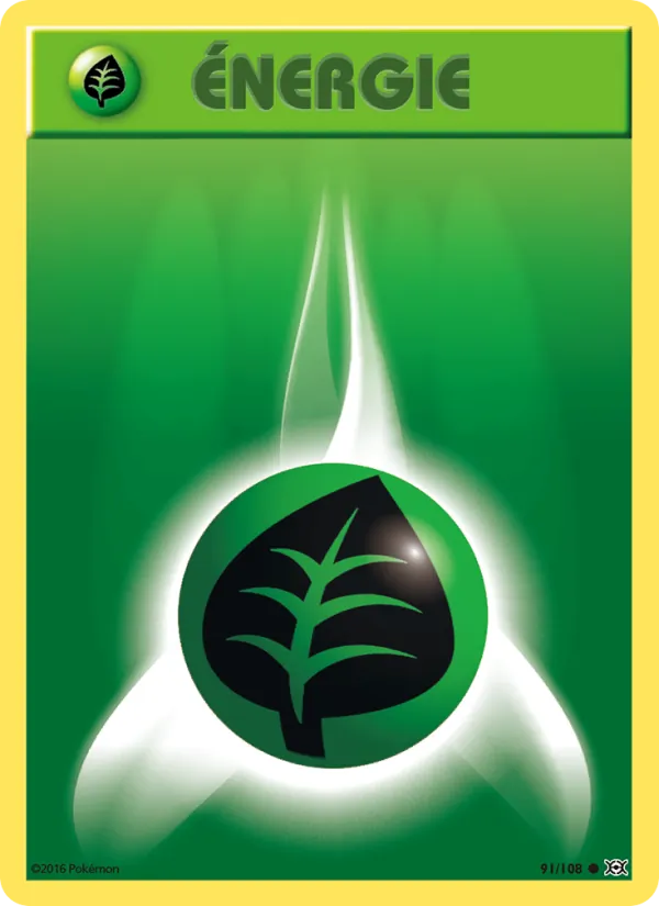 Carte Pokémon Énergie Plante 91/108 de l'extension Évolutions