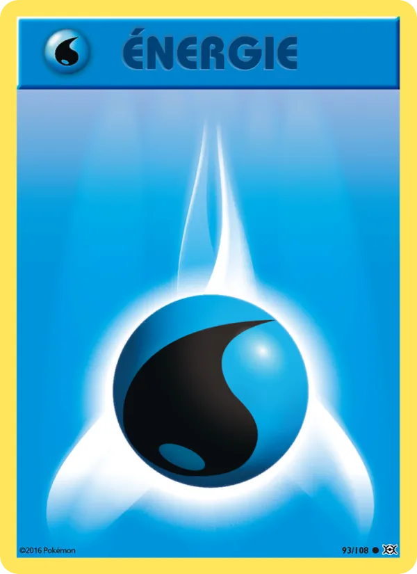 Carte Pokémon Énergie Eau 93/108 de l'extension Évolutions