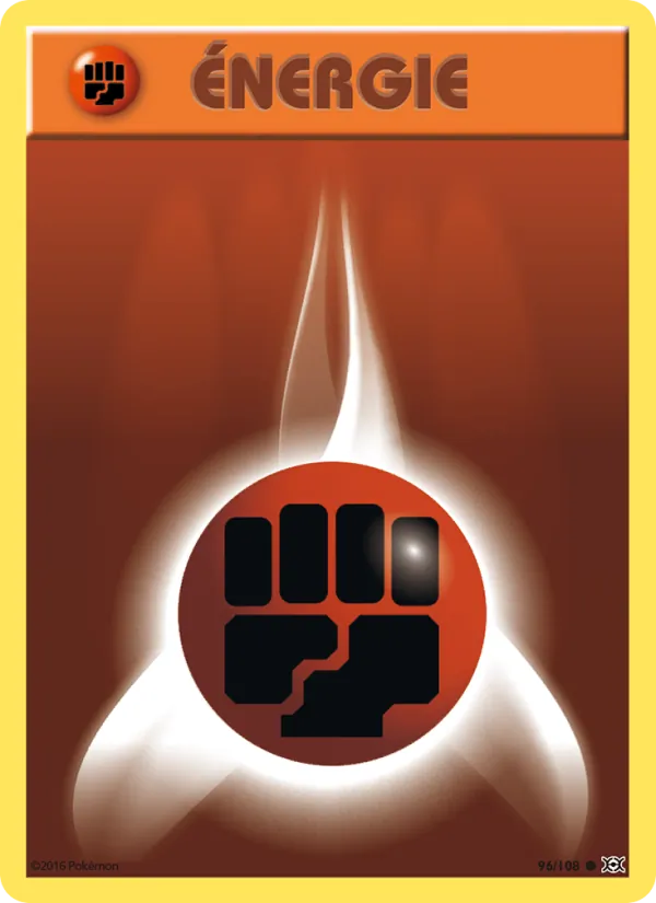 Carte Pokémon Énergie Combat 96/108 de l'extension Évolutions