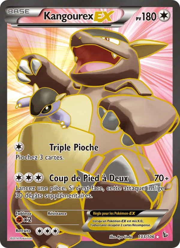 Carte Pokémon Kangourex EX 103/106 de l'extension Étincelles
