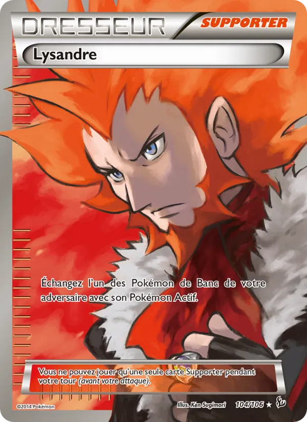 Carte Pokémon Lysandre 104/106 de l'extension Étincelles
