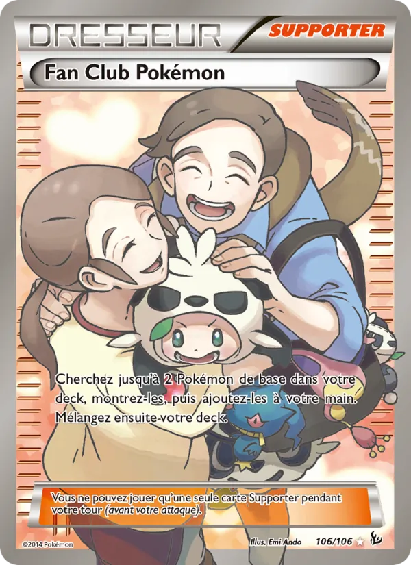 Carte Pokémon Fan Club Pokémon 106/106 de l'extension Étincelles