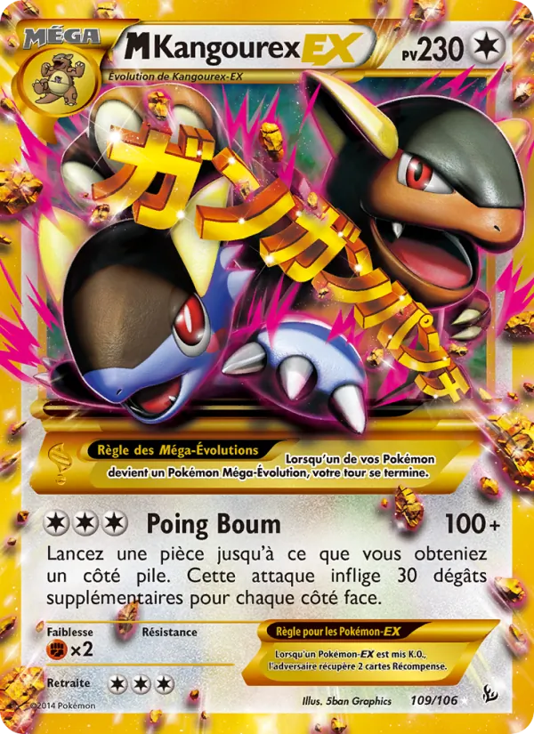Carte Pokémon M-Kangourex EX 109/106 de l'extension Étincelles