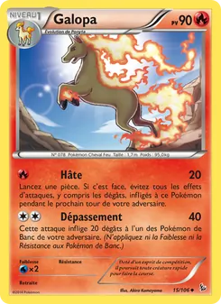 Carte Pokémon Galopa 15 — Étincelles