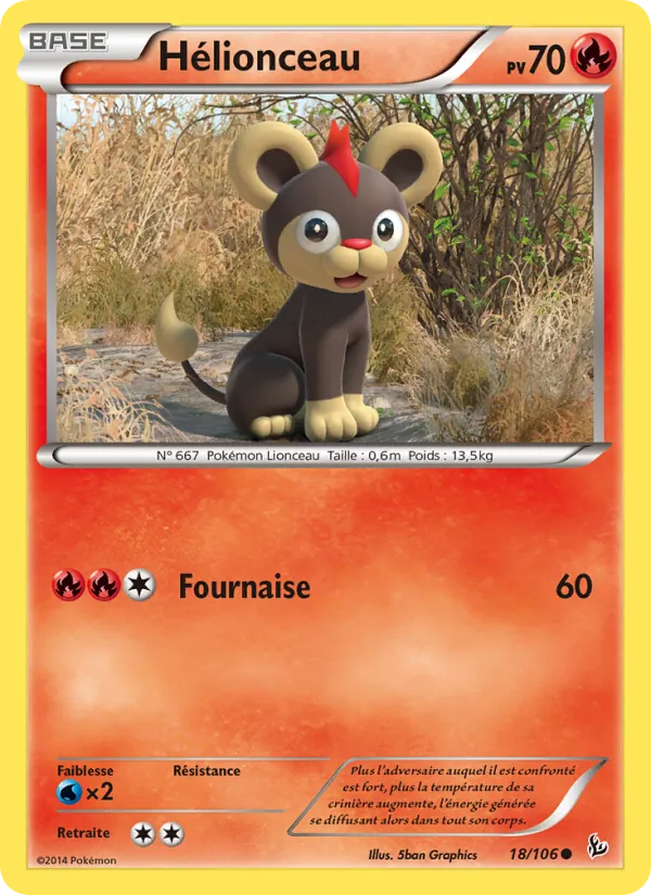 Carte Pokémon Hélionceau 18/106 de l'extension Étincelles