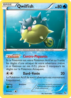 Carte Pokémon Qwilfish 21 — Étincelles