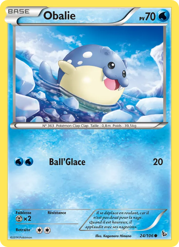 Carte Pokémon Obalie 24/106 de l'extension Étincelles