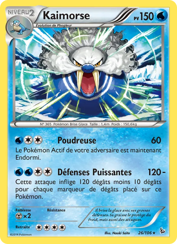 Carte Pokémon Kaimorse 26/106 de l'extension Étincelles