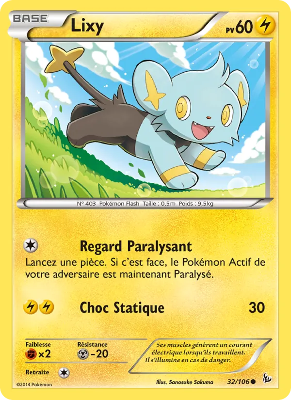 Carte Pokémon Lixy 32/106 de l'extension Étincelles
