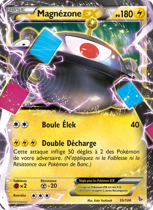 Carte Pokémon Magnézone EX 35/106 de l'extension Étincelles