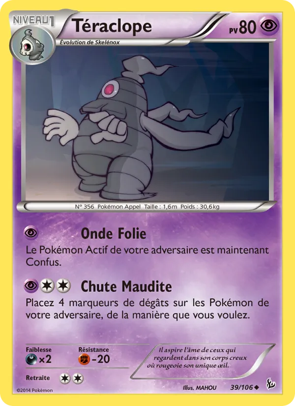 Carte Pokémon Téraclope 39/106 de l'extension Étincelles
