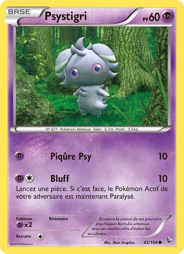 Carte Pokémon Psystigri 42/106 de l'extension Étincelles