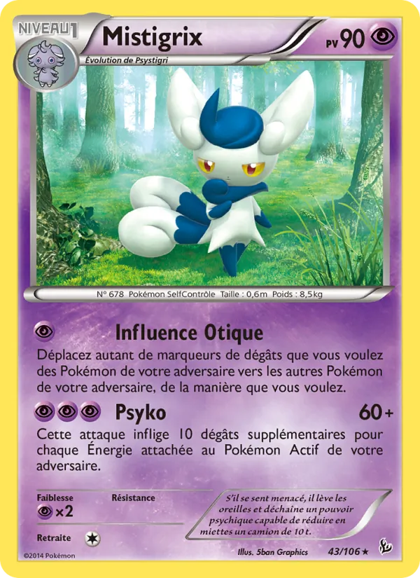 Carte Pokémon Mistigrix 43/106 de l'extension Étincelles