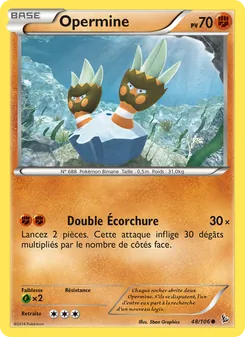 Carte Pokémon Opermine 48