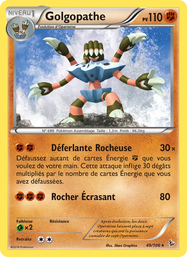 Carte Pokémon Golgopathe 49/106 de l'extension Étincelles