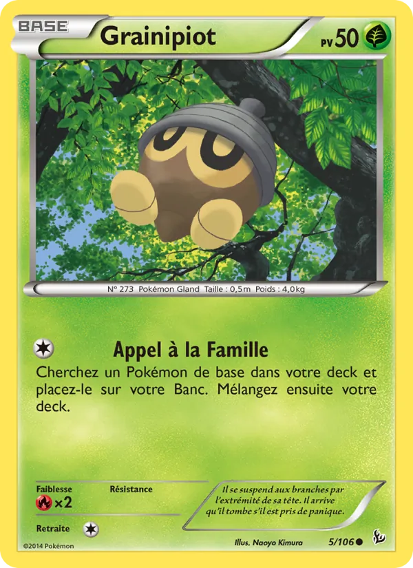 Carte Pokémon Grainipiot 5/106 de l'extension Étincelles