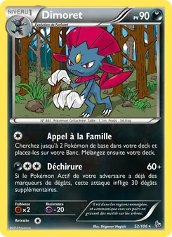 Carte Pokémon Dimoret 52