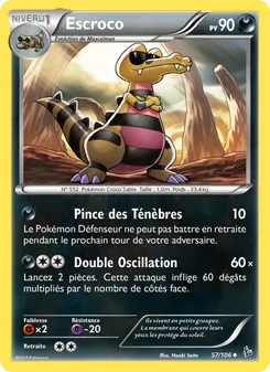 Carte Pokémon Escroco 57