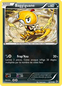 Carte Pokémon Baggiguane 58