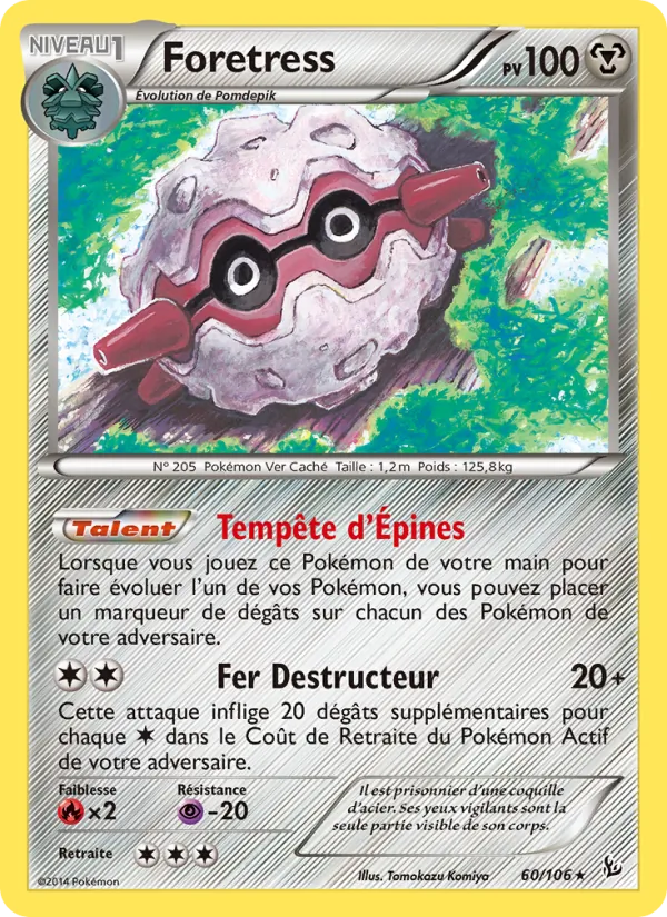 Carte Pokémon Foretress 60/106 de l'extension Étincelles