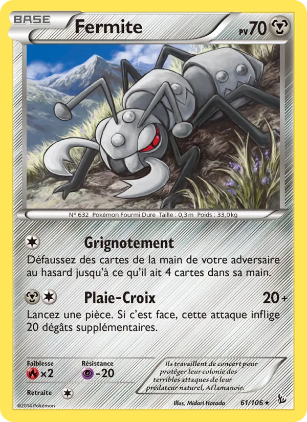 Carte Pokémon Fermite 61/106 de l'extension Étincelles