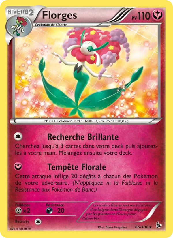 Carte Pokémon Florges 66/106 de l'extension Étincelles