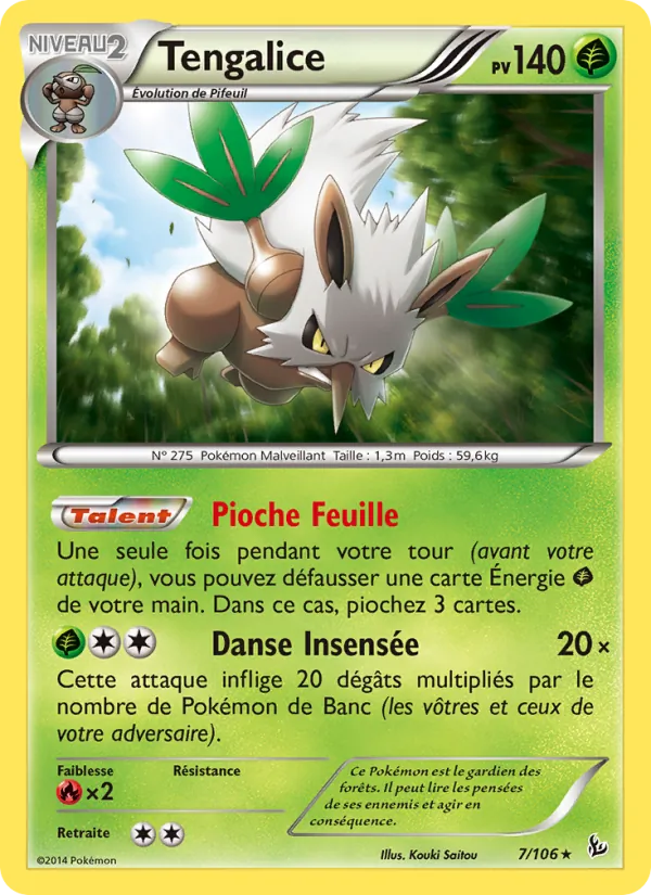 Carte Pokémon Tengalice 7/106 de l'extension Étincelles