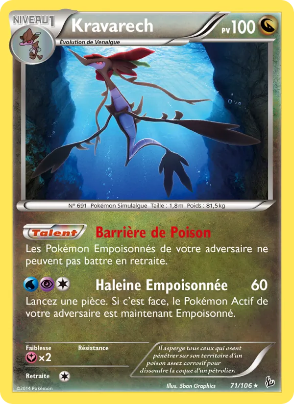Carte Pokémon Kravarech 71/106 de l'extension Étincelles