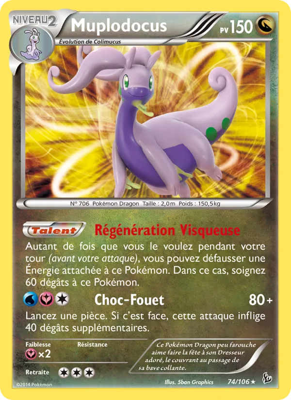 Carte Pokémon Muplodocus 74/106 de l'extension Étincelles