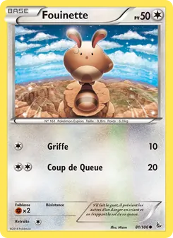 Carte Pokémon Fouinette 81