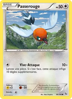 Carte Pokémon Passerouge 86