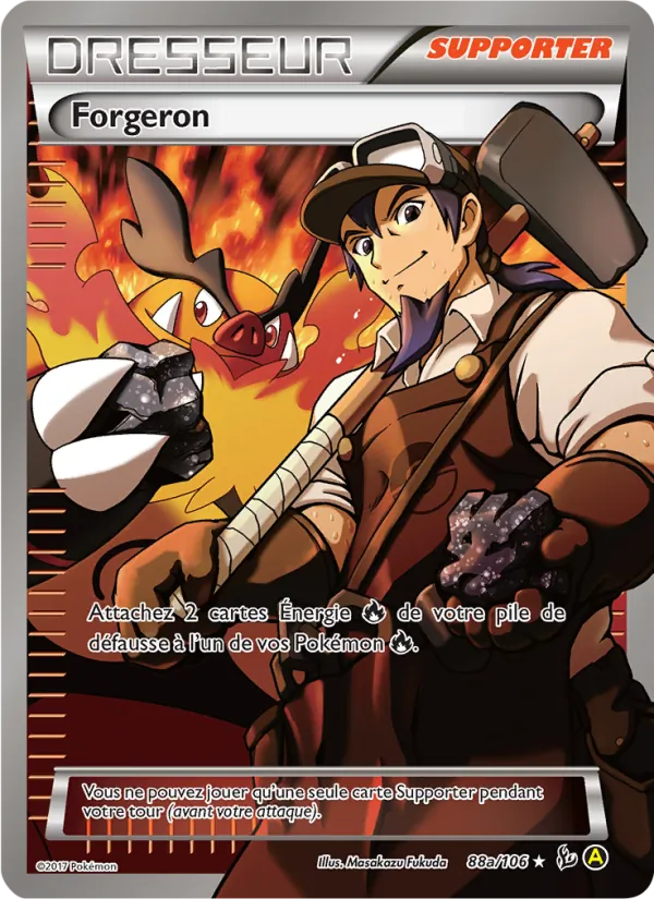 Carte Pokémon Forgeron 88a/106 de l'extension Étincelles