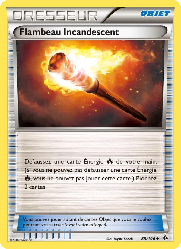 Carte Pokémon Flambeau Incandescent 89/106 de l'extension Étincelles