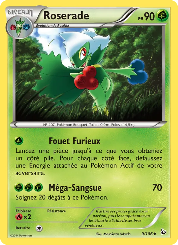 Carte Pokémon Roserade 9/106 de l'extension Étincelles