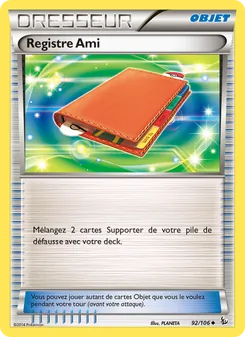 Carte Pokémon Registre Ami 92