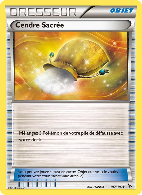 Carte Pokémon Cendre Sacrée 96/106 de l'extension Étincelles