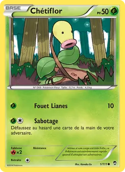 Carte Pokémon Chétiflor 1 — Poings Furieux