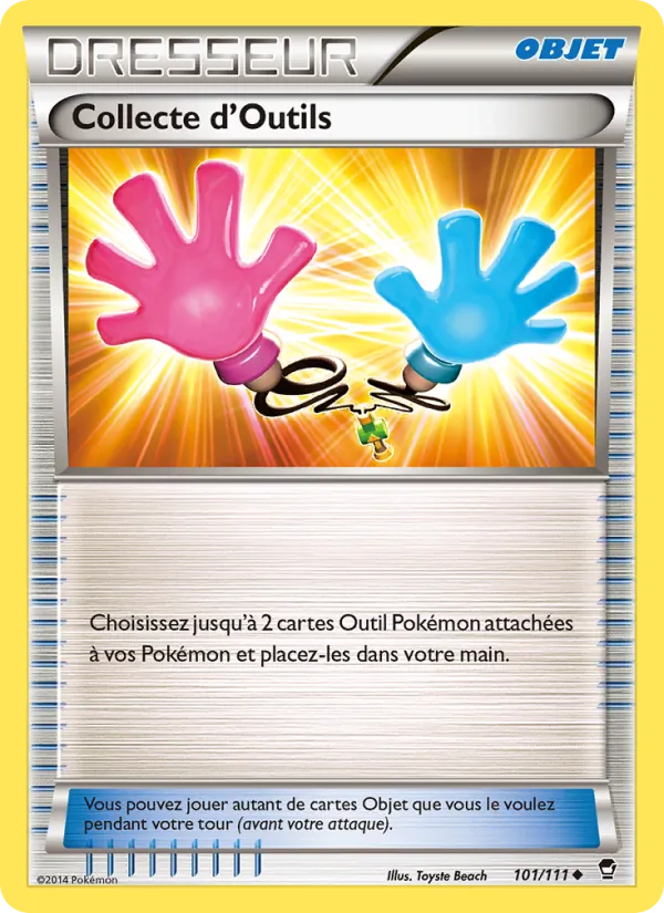 Carte Pokémon Collecte d'Outils 101/111 de l'extension Poings Furieux