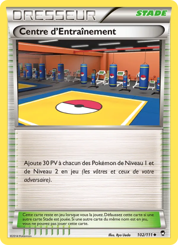 Carte Pokémon Centre d'Entraînement 102/111 de l'extension Poings Furieux