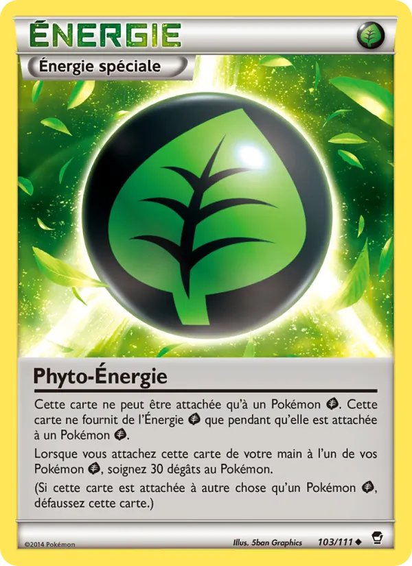 Carte Pokémon Phyto-Énergie 103/111 de l'extension Poings Furieux