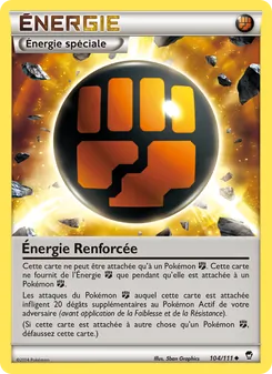 Carte Pokémon Énergie Renforcée 104