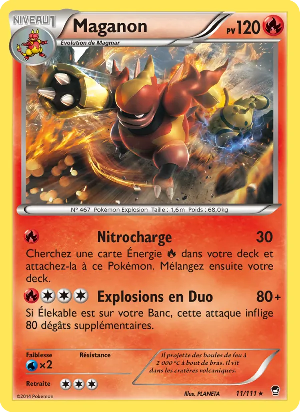 Carte Pokémon Maganon 11/111 de l'extension Poings Furieux