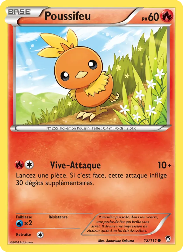 Carte Pokémon Poussifeu 12/111 de l'extension Poings Furieux