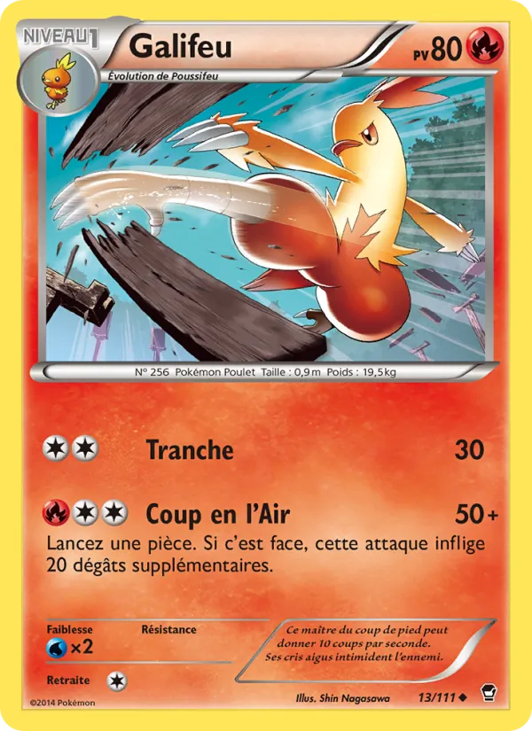Carte Pokémon Galifeu 13/111 de l'extension Poings Furieux