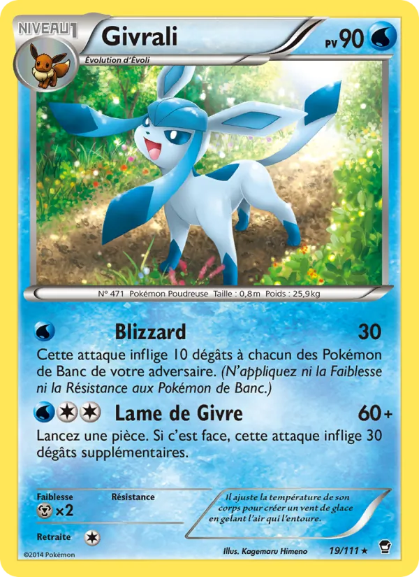 Carte Pokémon Givrali 19/111 de l'extension Poings Furieux
