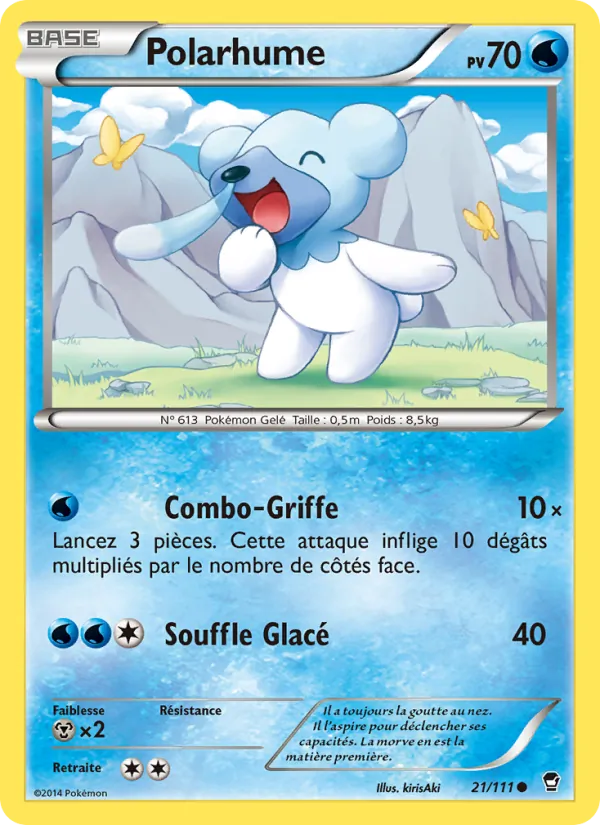 Carte Pokémon Polarhume 21/111 de l'extension Poings Furieux