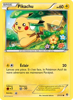 Carte Pokémon Pikachu 27 — Poings Furieux