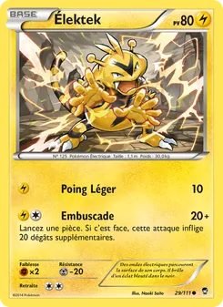 Carte Pokémon Élektek 29 — Poings Furieux